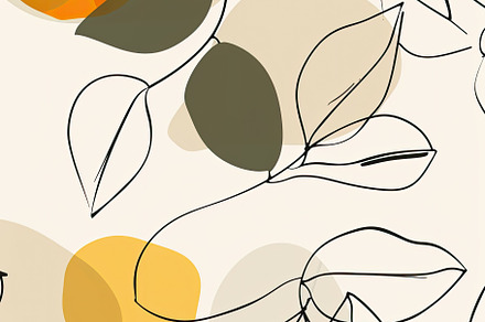 Minimalist organic & fruits pattern, a Background Photo by Virgo Studio