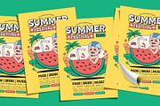 Retro Summer Festival Flyer Template, a Flyer Template by Tiptop Graphic (Thumbnail 4 of 5)