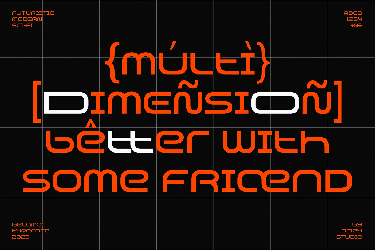 Belamor - Futuristic Variable Font, a Sans Serif Font by Drizy (Photo 6 of 10)