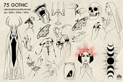 Gothic Line Art + Procreate, an Object Illustration by Skliarova (Thumbnail 2 of 8)