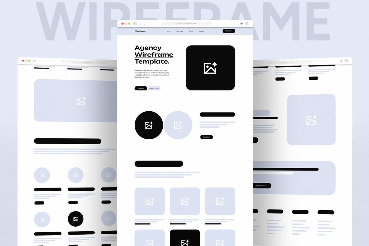 Website Landing Page Wireframe, a Landing Page Template by ContestDesign (Photo 1 of 6)