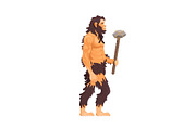 Prehistoric caveman character, a Person Illustration by Yayasya (Thumbnail 2 of 3)