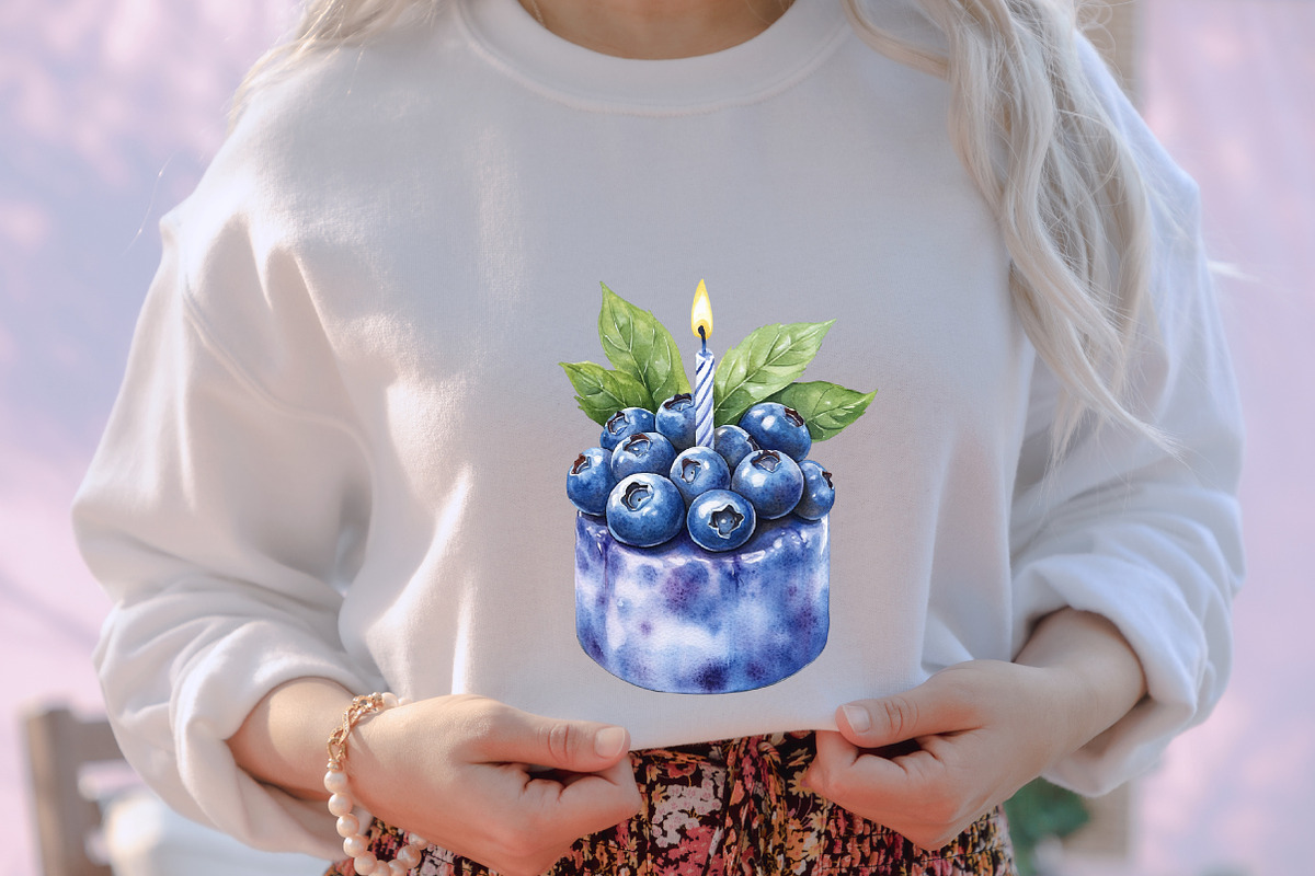 Berry Birthday Watercolor Clipart, an Illustration by designcity5 (Photo 5 of 5)