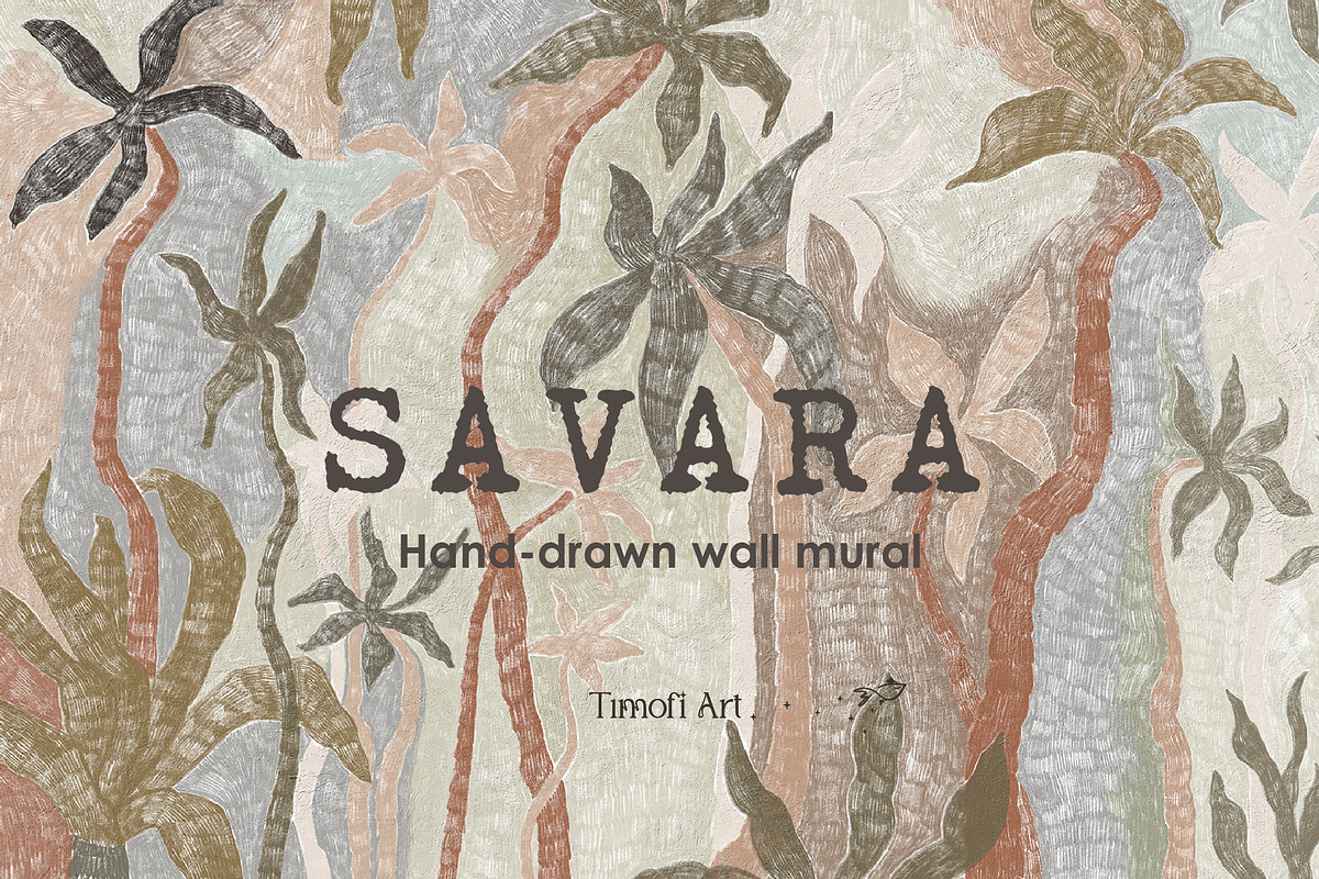 SAVARA – Tropical Wall Mural, a Wallpaper Graphic by Timofi Art (Photo 1 of 20)