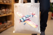 Watercolor Airplane Sublimation Clip, an Illustration by Rose Art (Thumbnail 6 of 8)