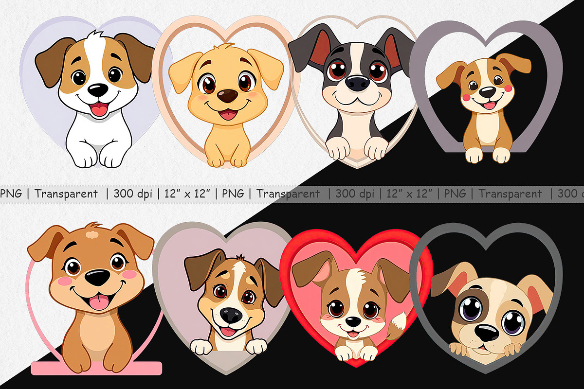 Clipart Heart Dog, a Graphic by Artnoy (Photo 2 of 5)