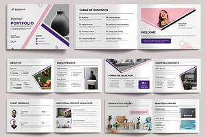 Interior Portfolio Layout, a Magazine Template by MightyDesign