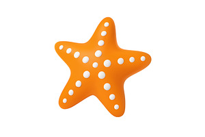 3d Red starfish icon., an Animal Illustration by ModVector