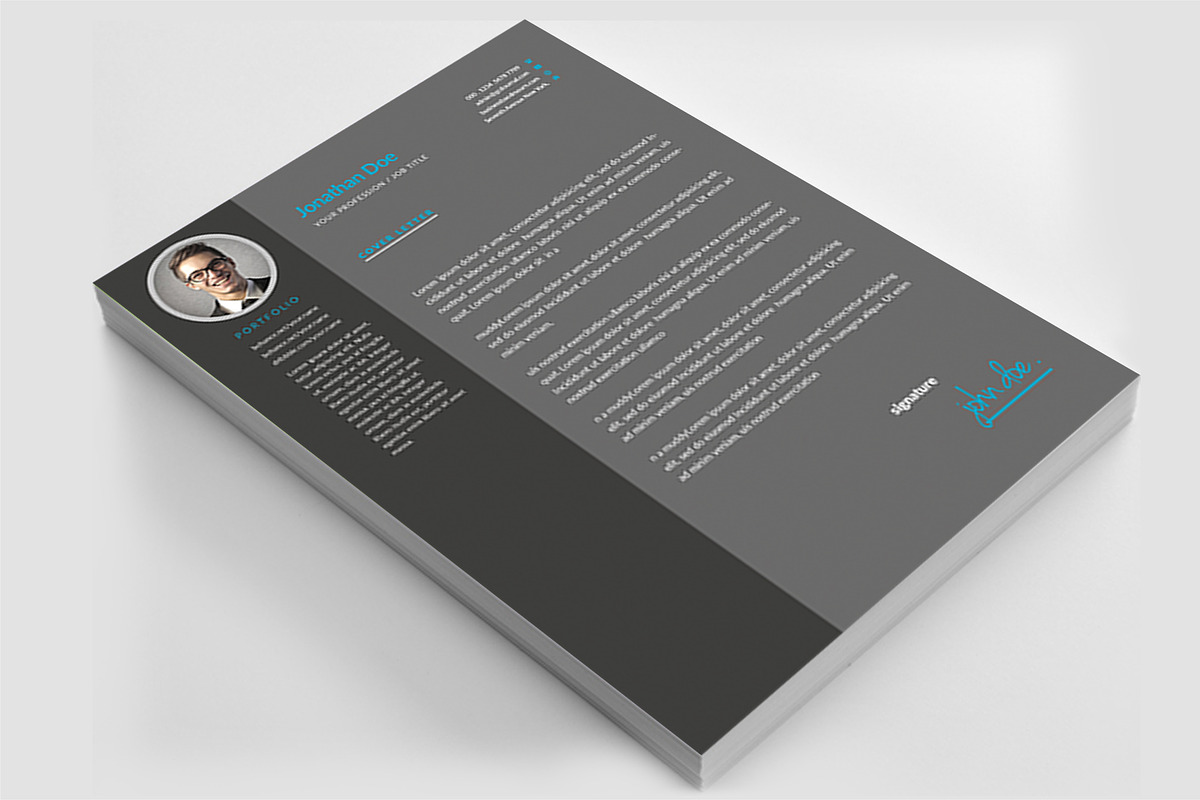 Simple CV Resume Set, a Resume Template by graphicforest (Photo 8 of 8)
