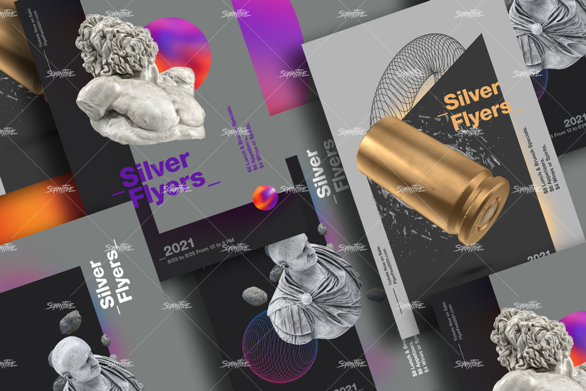 Silver flyer templates, a Flyer Template by Sonnyfive (Photo 2 of 10)