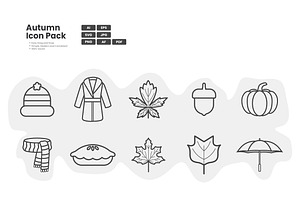 Autumn Icon Pack, an Outline Icon by erifqizeicon