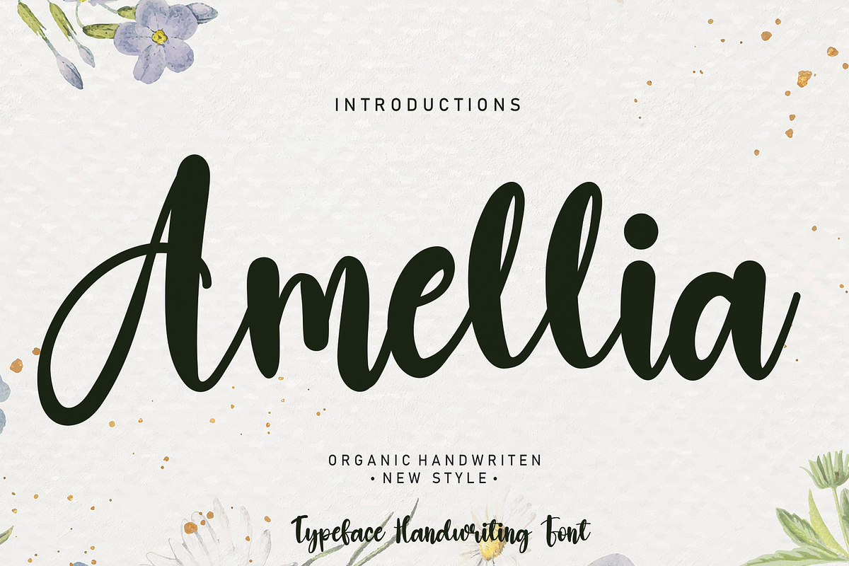 Amellia | Script font, a Script Font by Scratchones (Photo 1 of 8)