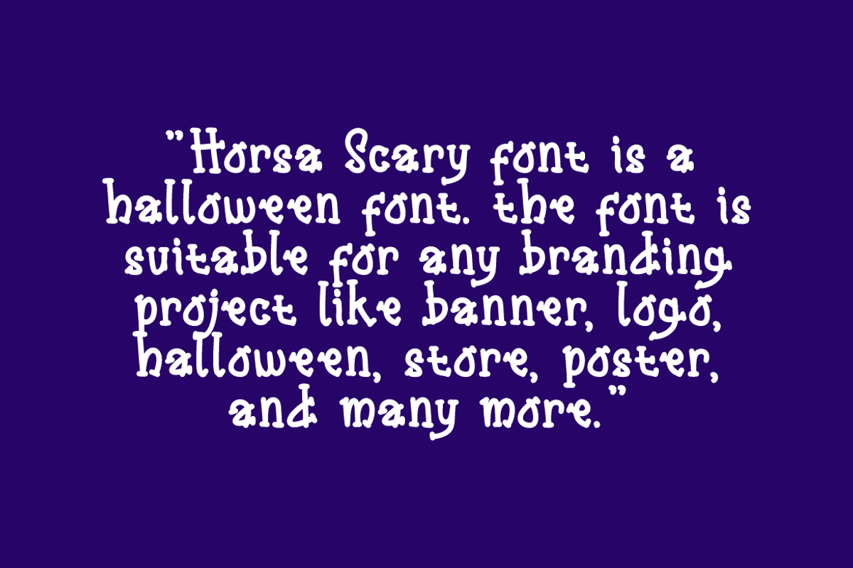 Horsa Scary - Halloween Font, a Slab Serif Font by Iqsiart Studio (Photo 4 of 7)