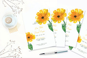Sunflower Watercolor Wedding Invite, an Invitation Template by Love Design (Thumbnail 6 of 7)