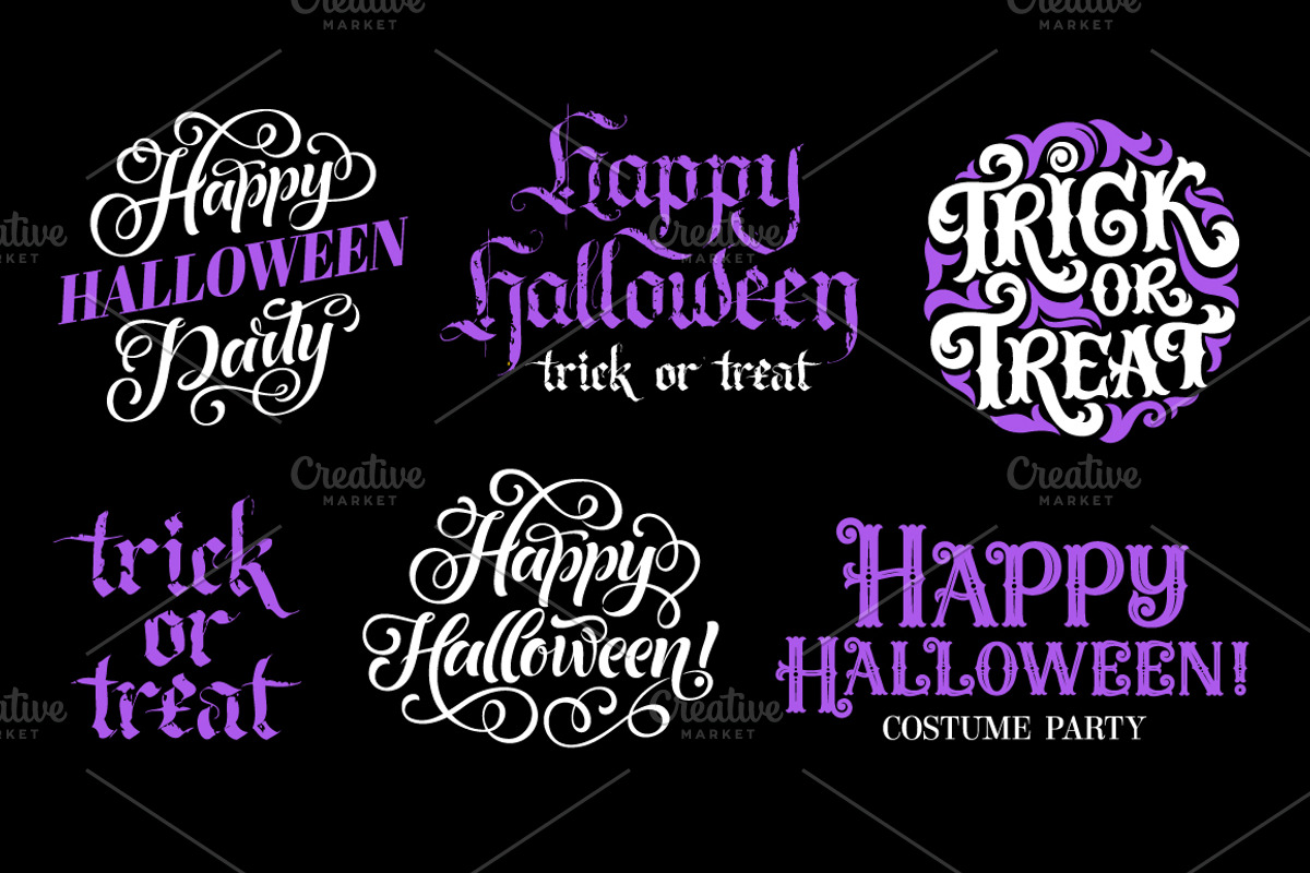 6+6+6 Halloween hand lettering!, an Illustration by bariskina (Photo 3 of 4)