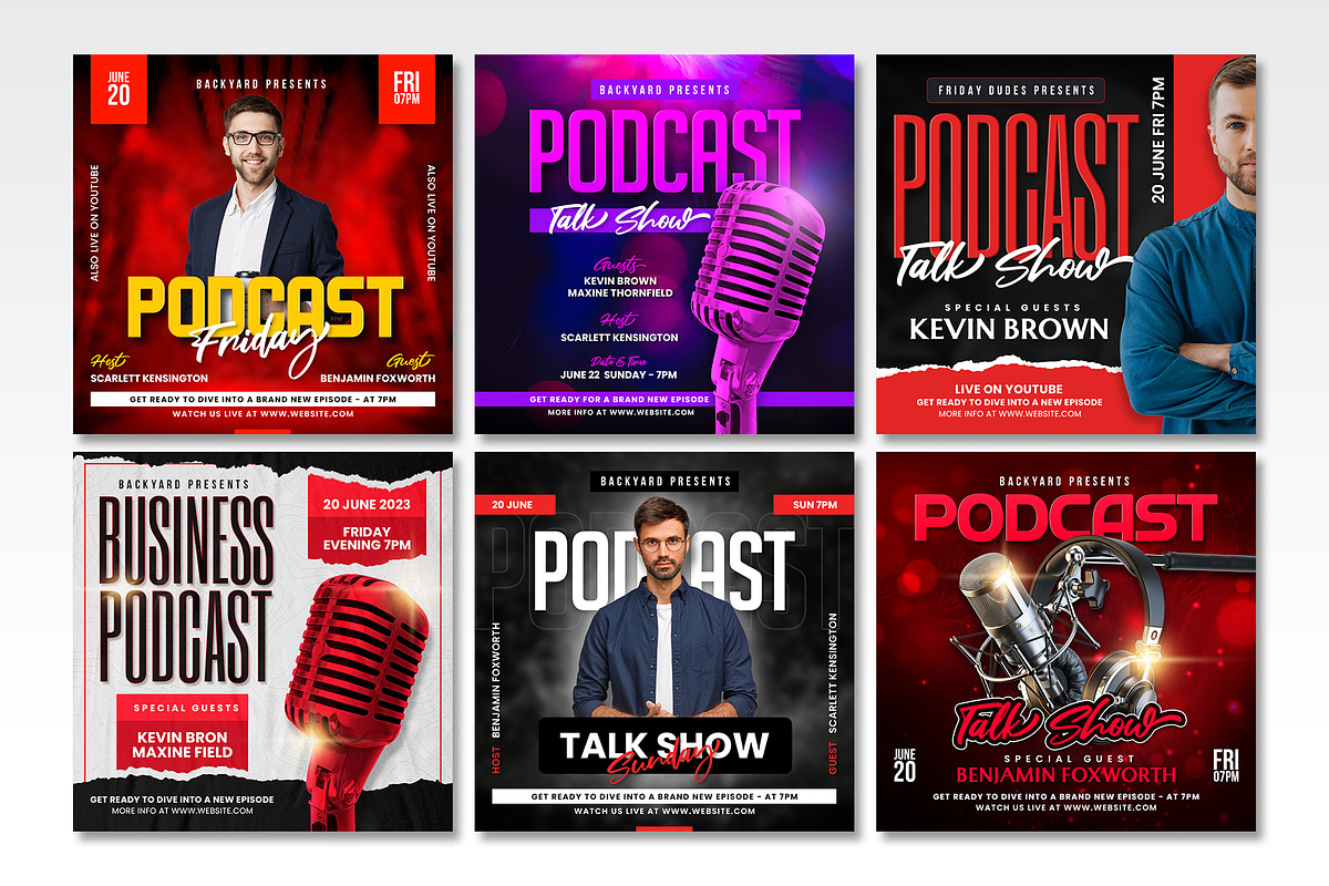 Podcast Instagram Post Template, a Social Media Template by Showrov