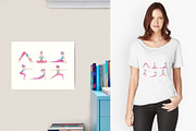 Watercolor Yoga Set, a Healthcare Illustration by Tabiti (Thumbnail 8 of 30)