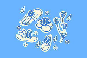 Blue Hand Drawn Soap Illustration, an Illustration by graphicook