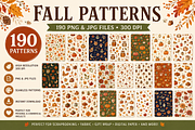 190 Cozy Fall Pattern Bundle, a Pattern Graphic by Daffodil Dream Studio (Thumbnail 1 of 3)