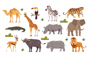 African savanna animals. Safari, an Animal Illustration by Stock-Smart-Start