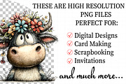 Whimsical Easter Cow Clipart, an Illustration by Daily.Designs (Thumbnail 2 of 8)