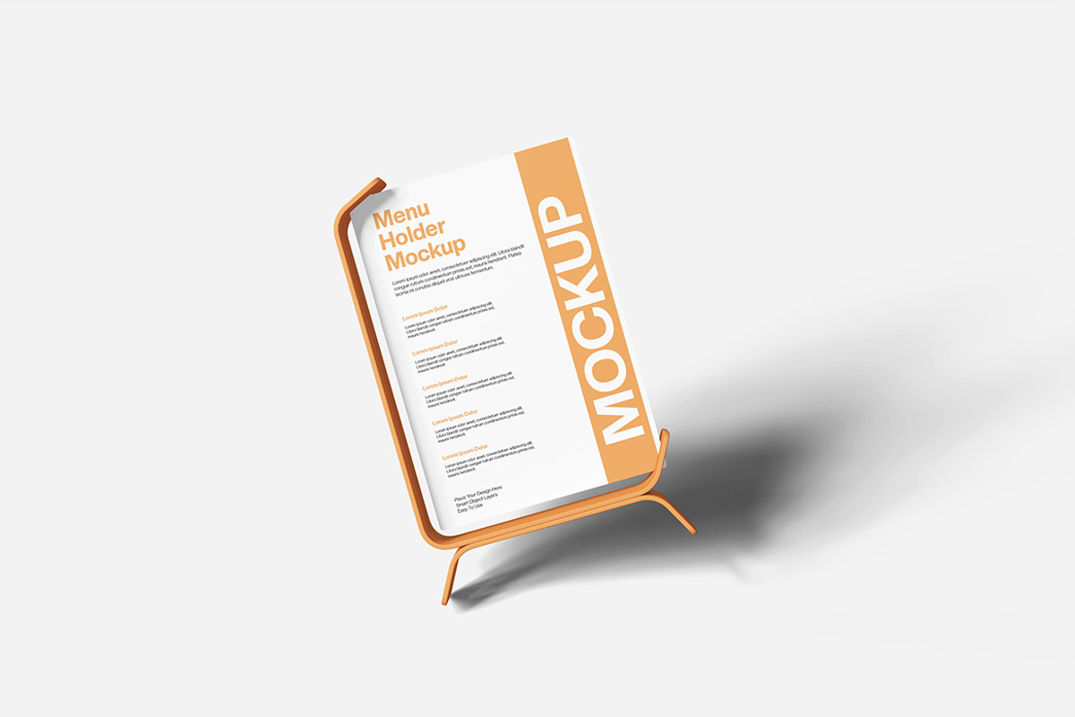 Menu Holder Mockup, a Product Mockup by Indah (Photo 4 of 6)