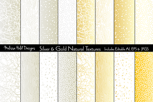 Silver & Gold Natural Textures