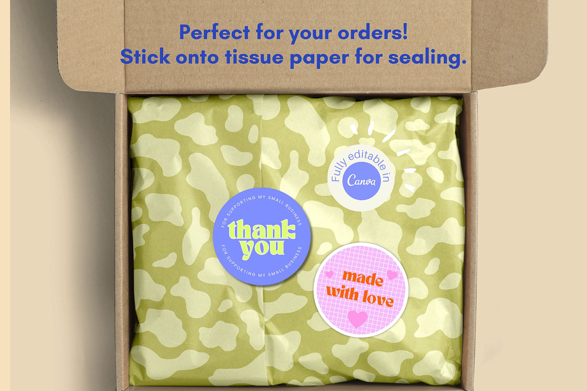 Ecommerce Sticker Canva Templates, a Stationery Template by Hell Yeah Designs (Photo 2 of 4)