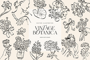 Vintage Botanica | Illustration Kit
