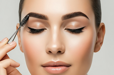 Eyebrow grooming.