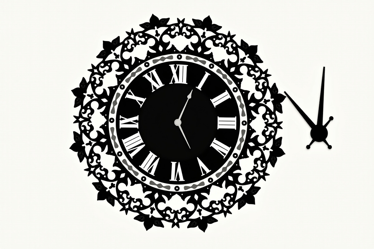 Vintage Wall Clock Victorian design, an Illustration by Amazin_art (Photo 19 of 21)
