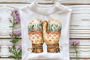 Western Cowboy Christmas Clipart, an Illustration by CraftArtStudio (Thumbnail 5 of 6)
