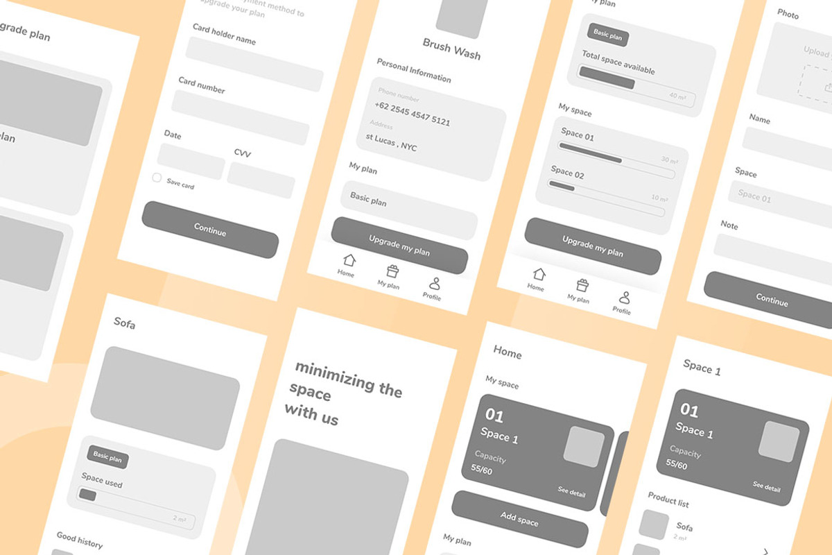 Warehouse Services Wireframe Apps, a Wireframe Template by INSPR STD (Photo 6 of 6)