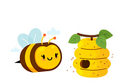 Sweet Honey Bee Elements, an Animal Illustration by MISS CHATZ (Thumbnail 3 of 3)