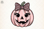 Pumpkin Coquette Bow Halloween PNG, an Illustration by Libby Wishes (Thumbnail 1 of 6)