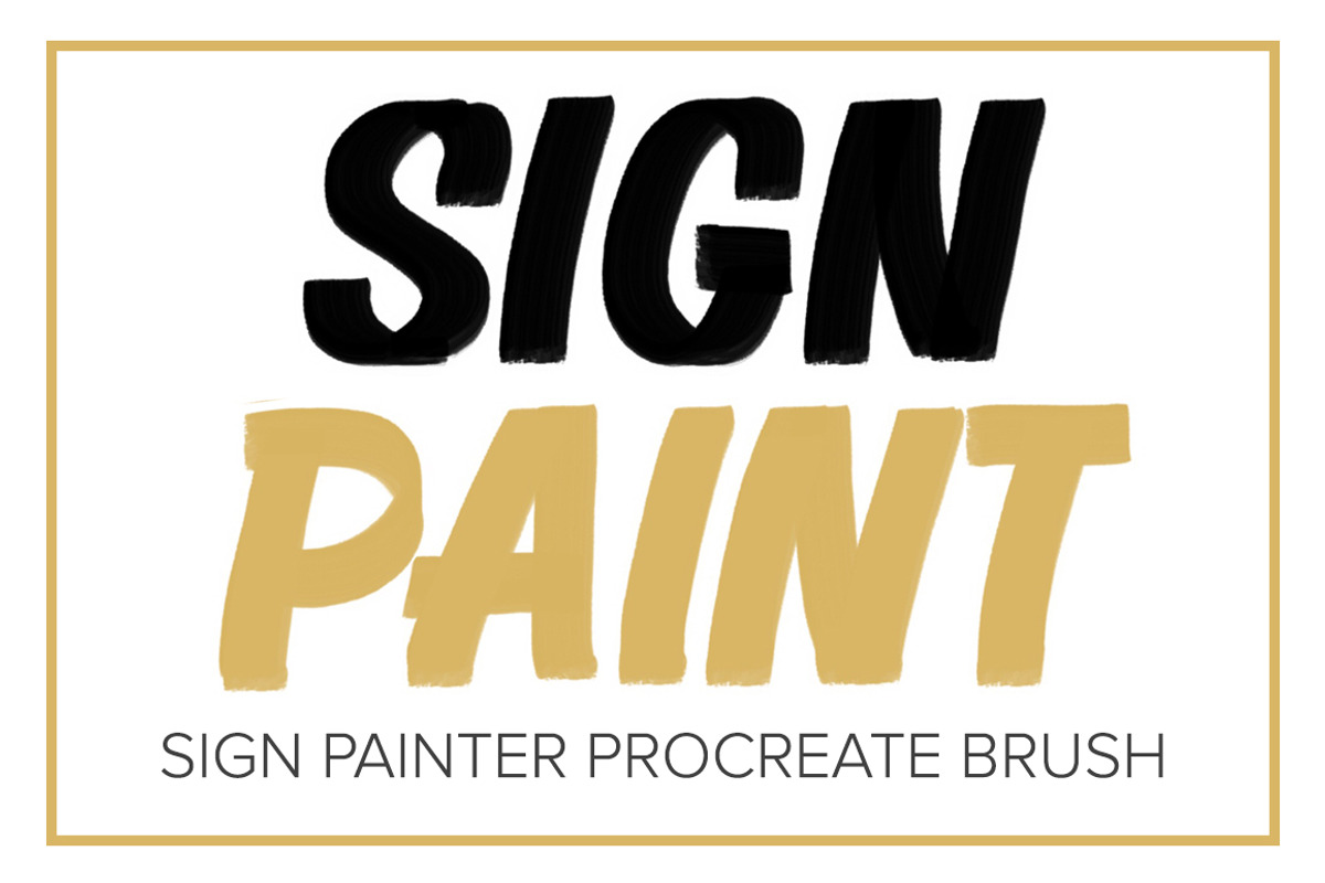 Sign Painter Procreate Brush preview 2