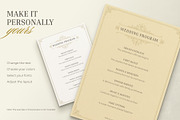 Vintage Wedding Program Template, a Stationery Template by Vasya Kobelev (Thumbnail 3 of 7)