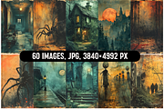 Vintage Halloween Junk Journal Scene, a Background Graphic by PrintHaven Designs (Thumbnail 3 of 7)