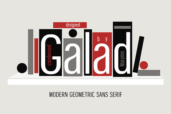 Condensed sans serif Galad. Cyrillic preview 7