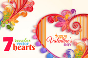 Quilling paper Valentine heart, an Illustration by Cattleya (Thumbnail 1 of 4)
