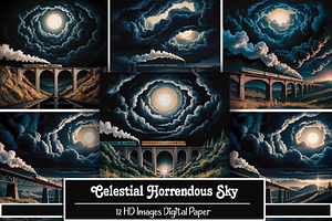 Celestial Horrendous Sky, a Background Graphic by Printable Treasure