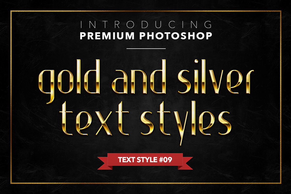 Gold & Silver #1 - 20 Text Styles, a Layer Style Add-On by Jonas Stensgaard (Photo 10 of 23)