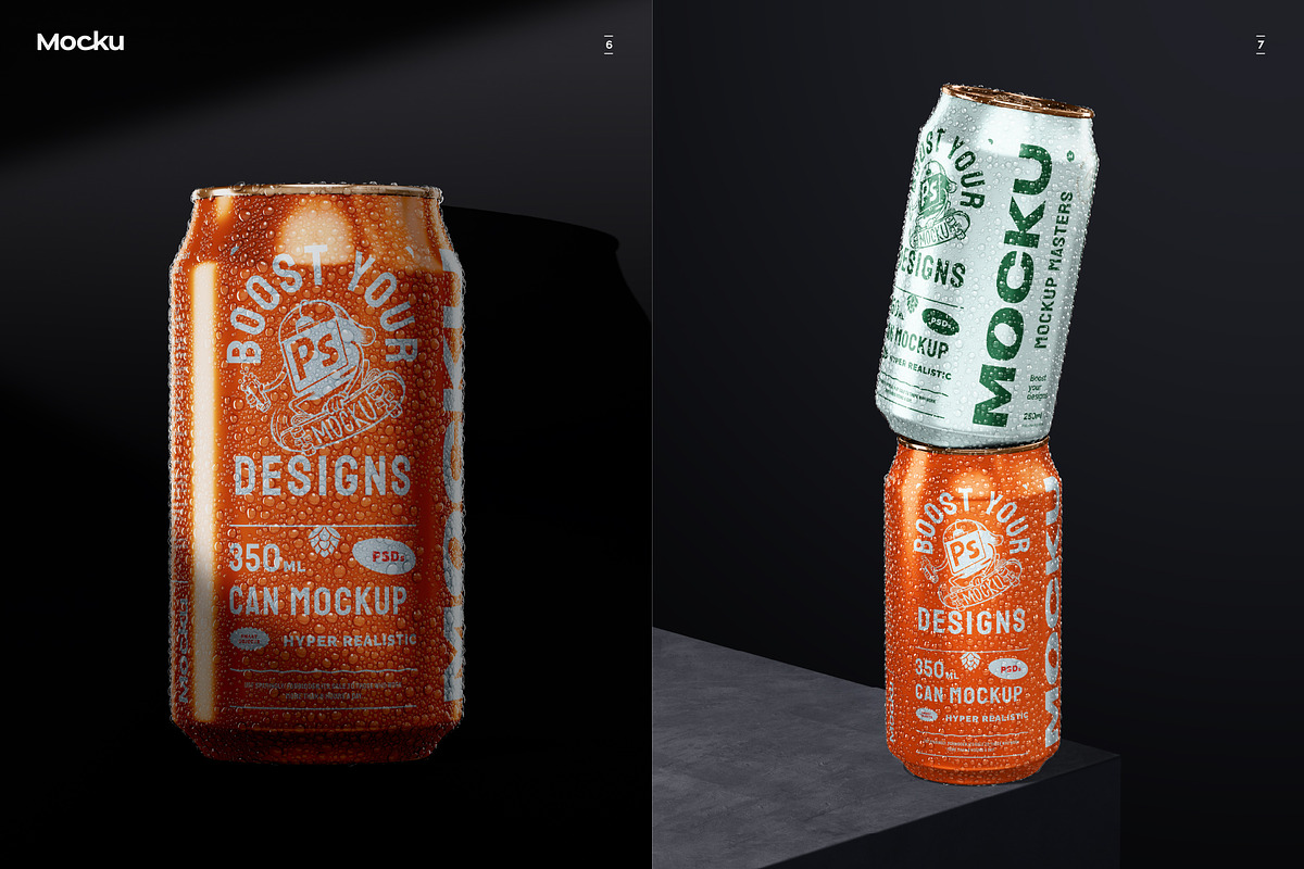 Can Bundle Mockups - 33cl / 12oz, a Product Mockup by Mocku (Photo 6 of 13)