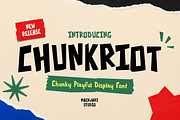 Chunkriot - Playful Display Font, a Sans Serif Font by Maenjari Std (Thumbnail 1 of 10)