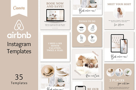 Airbnb Instagram Templates Canva