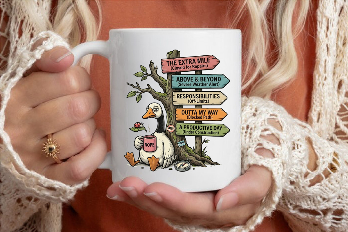 Funny Sarcastic Lazy Tired Goose Png, a Seasonal Illustration by designcity5 (Photo 4 of 4)