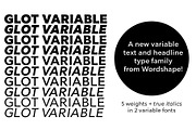Glot Variable, a Sans Serif Font by Wordshape (Thumbnail 1 of 6)