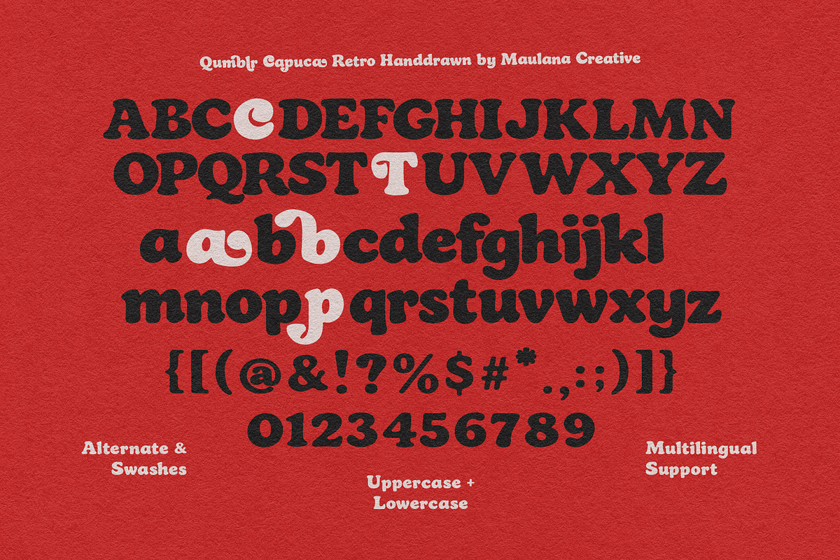 Qumblr Capuca Retro Handdrawn Serif, a Serif Font by Maulana Creative (Photo 6 of 7)