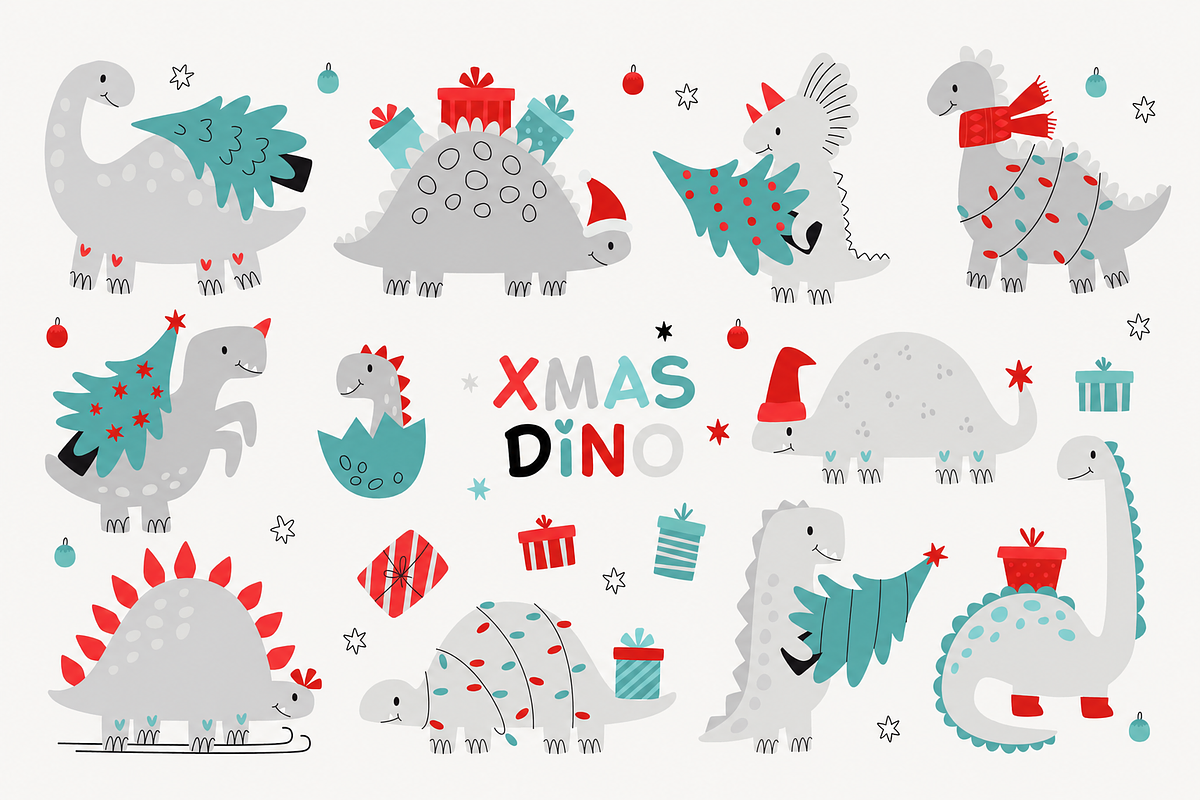 Christmas Animals Illustrations, a Seasonal Illustration by Anna Studio (Photo 10 of 12)