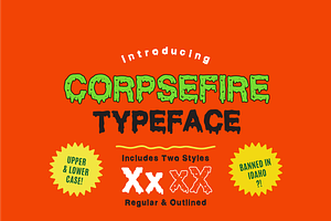 CorpseFire: Sans Serif Font Family, a Serif Font by Corealis